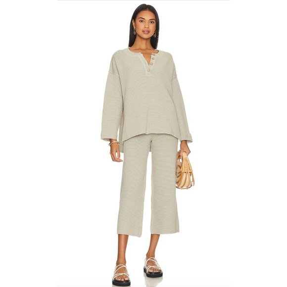 Free People Beach Hailee Sweater Set In Saltwater Combo Size XS - Picture 2 of 8